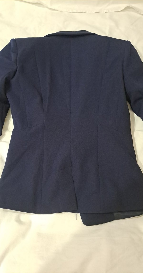 Lacivert Kadın Ofis Blazeri Düğmeli - Görsel 5