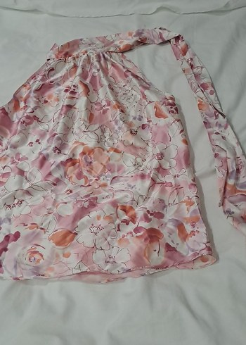 Pembe Bohem Salaş Straplez Midi Bluz - Görsel 5