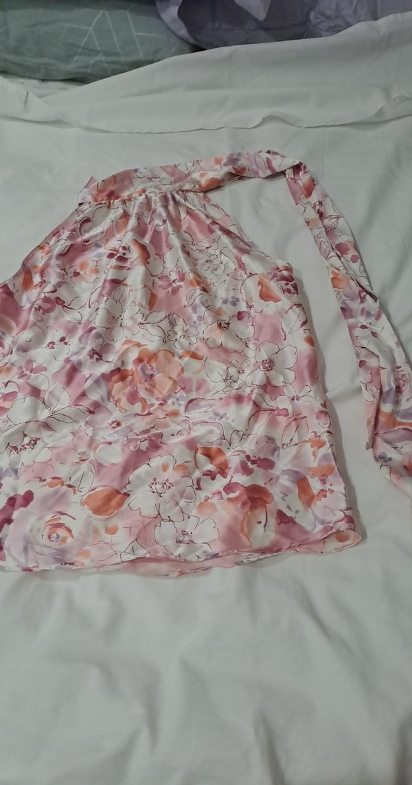 Pembe Bohem Salaş Straplez Midi Bluz - Görsel 5