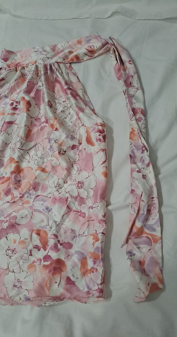 Pembe Bohem Salaş Straplez Midi Bluz - Görsel 2