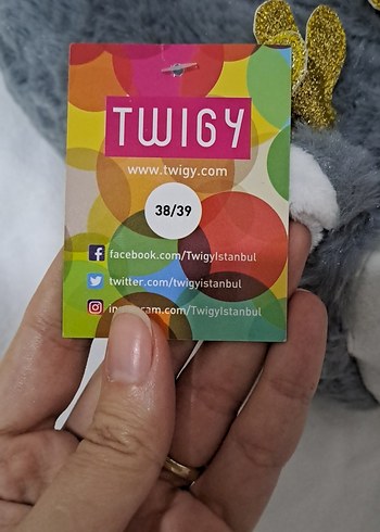 TWIGY Gri Kürklü Nakışlı  Ev Terliği - Görsel 2