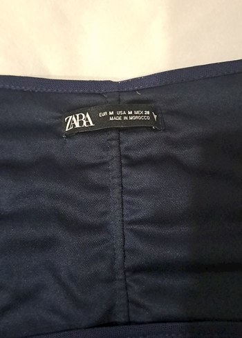 Lacivert Pilili Uzun Kollu sifon Bluz - Görsel 3