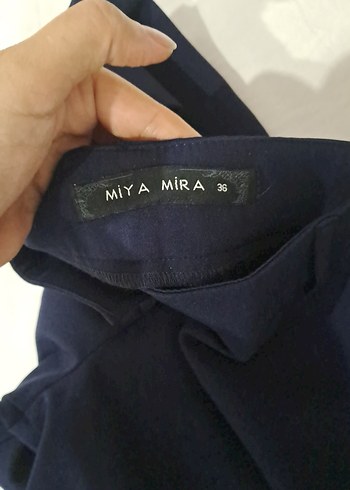 Lacivert Kadın Ofis Kumaş Pantolon - Görsel 7