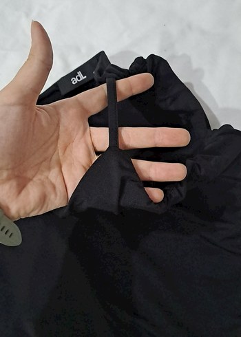 Siyah Drapeli Tek Omuzlu Mayo - Görsel 2