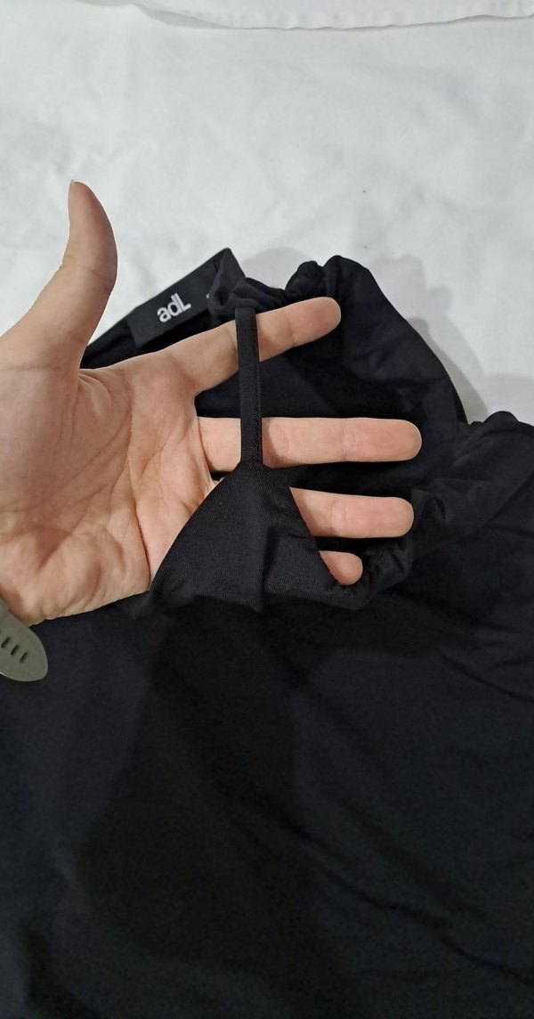 Siyah Drapeli Tek Omuzlu Mayo - Görsel 2