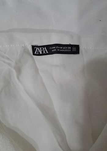 Beyaz Keten V Yaka Kolsuz Bluz - Görsel 2