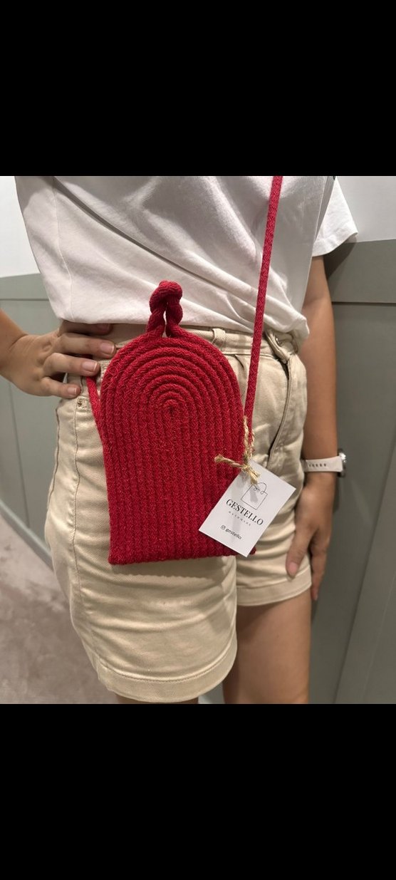 renkli Örgü Kadın Çapraz Çanta - Görsel 2