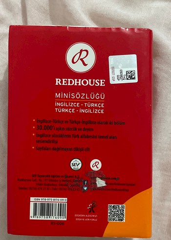 Redhouse İngilizce-Türkçe Minisözlüğü - Görsel 2