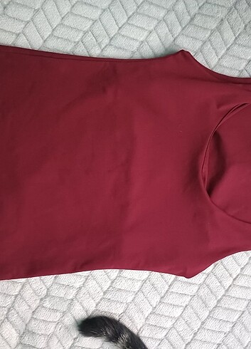 Scuba kumaş bordo kırmızı üst 