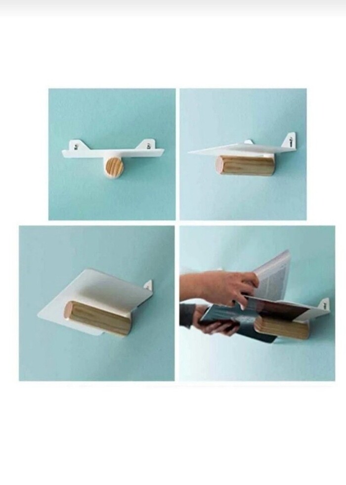 2 adet uçan kitap rafı duvar raf - Görsel 4