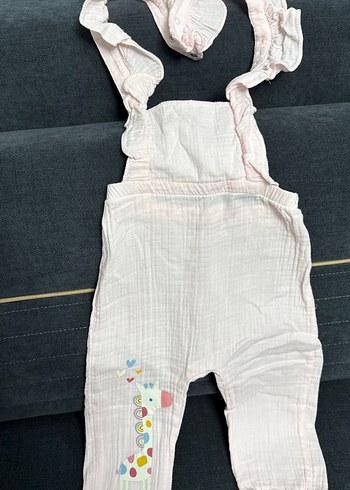 Nakışlı Fırfırlı Bebek Kız Tulum