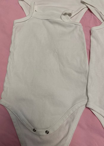 Bebek Kolsuz Pamuklu Beyaz Body - Görsel 2