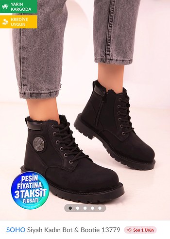 SOHO Siyah Kadın Bot & Bootie 13779 - Görsel 2