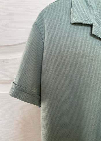 Yeşil Keten Erkek Polo Tişört