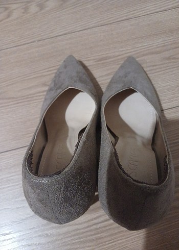 Bej Süet İnce Topuklu Kadın Stiletto - Görsel 7