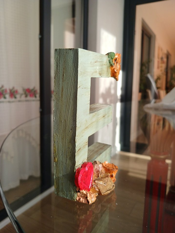 Pastel Turkuaz E Harfi - Görsel 4