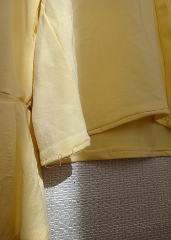 Sarı Uzun Kollu Penye Gömlek - Görsel 5