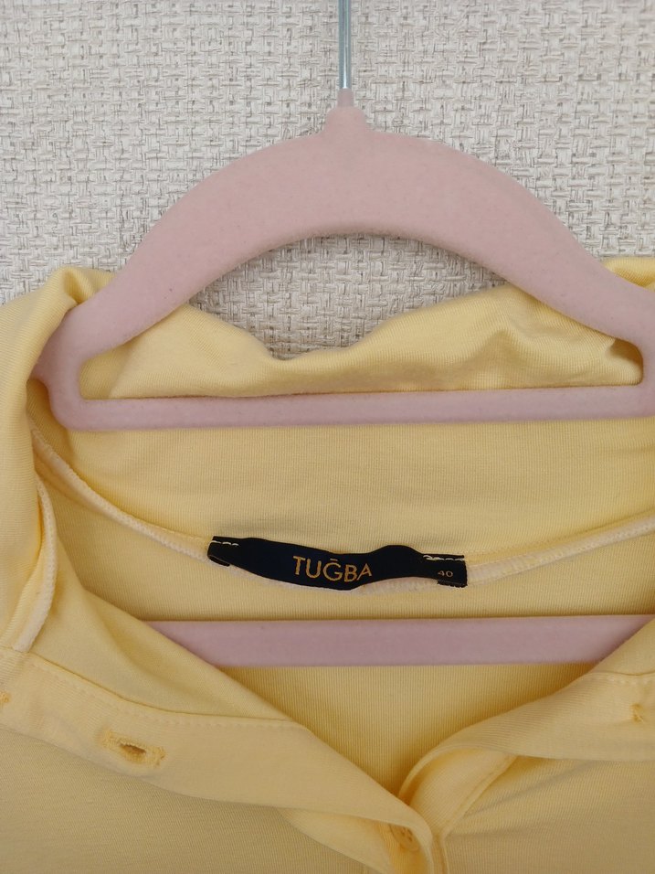 Sarı Uzun Kollu Penye Gömlek - Görsel 2