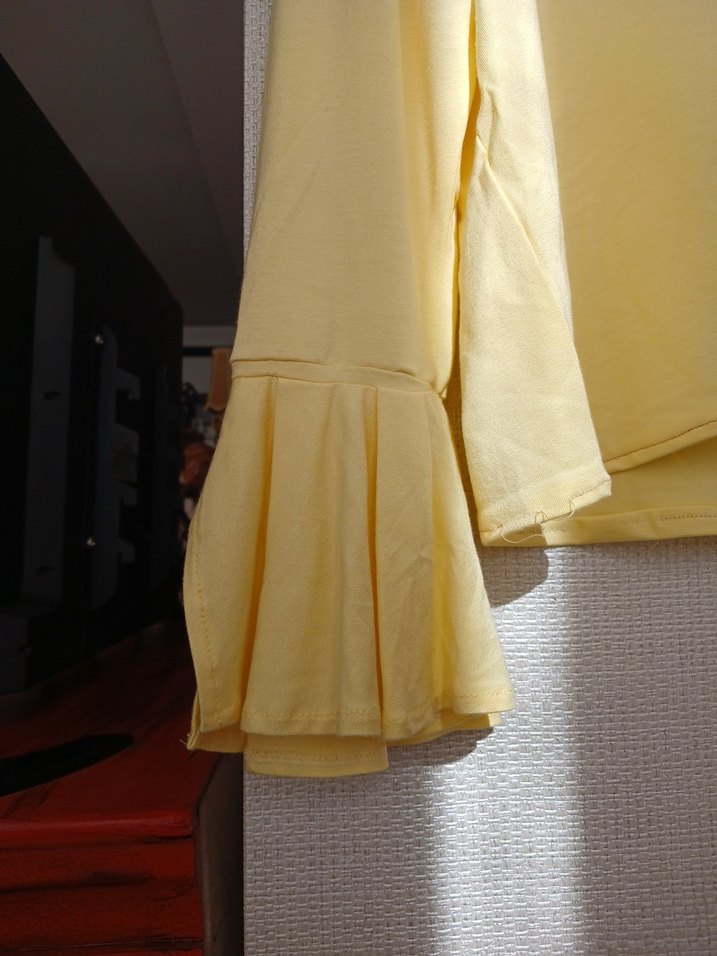 Sarı Uzun Kollu Penye Gömlek - Görsel 4