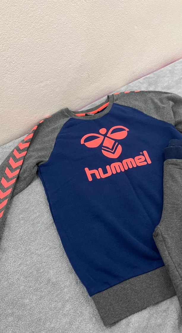 Hummel Gri Kız/erkek Eşofman Takımı Fermuarlı - Görsel 3