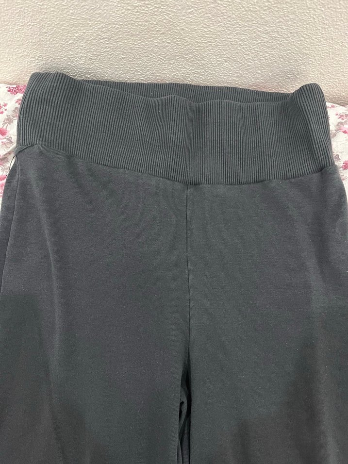 Gri İspanyol paça tayt - Görsel 3