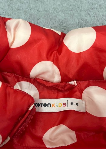 Kız Çocuk Kırmızı Puantiyeli Yelek - Görsel 2