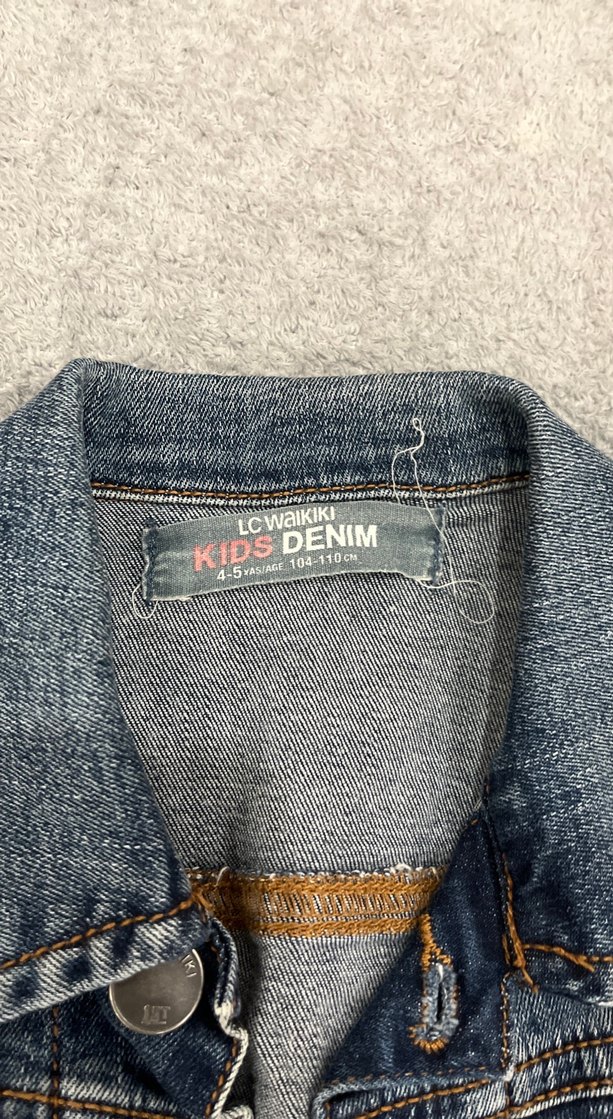 Kolsuz Gri Denim Yelek - Görsel 2