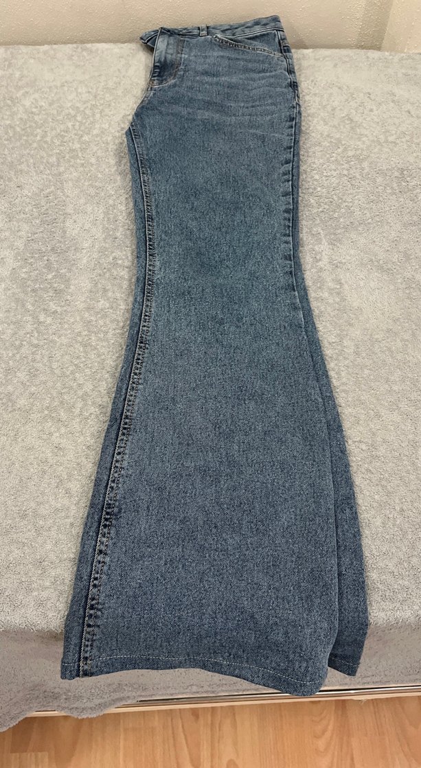 Kadın Mavi Normal Boy Kot Pantolon - Görsel 2