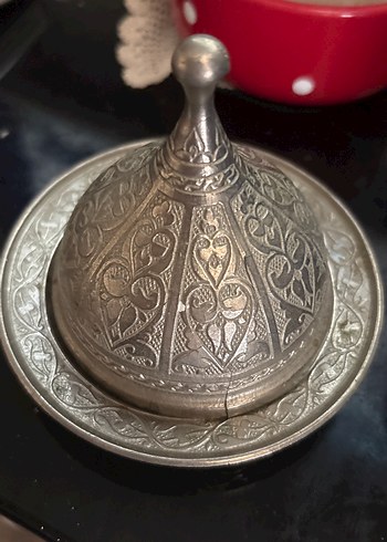 Parlak Bordo İşlemeli Çaydanlık