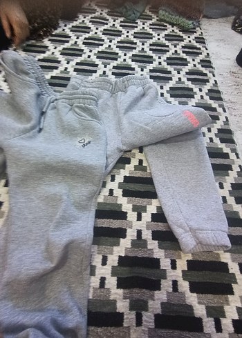 Gri çocuk Rahat Kesim Eşofman Altı - Görsel 3