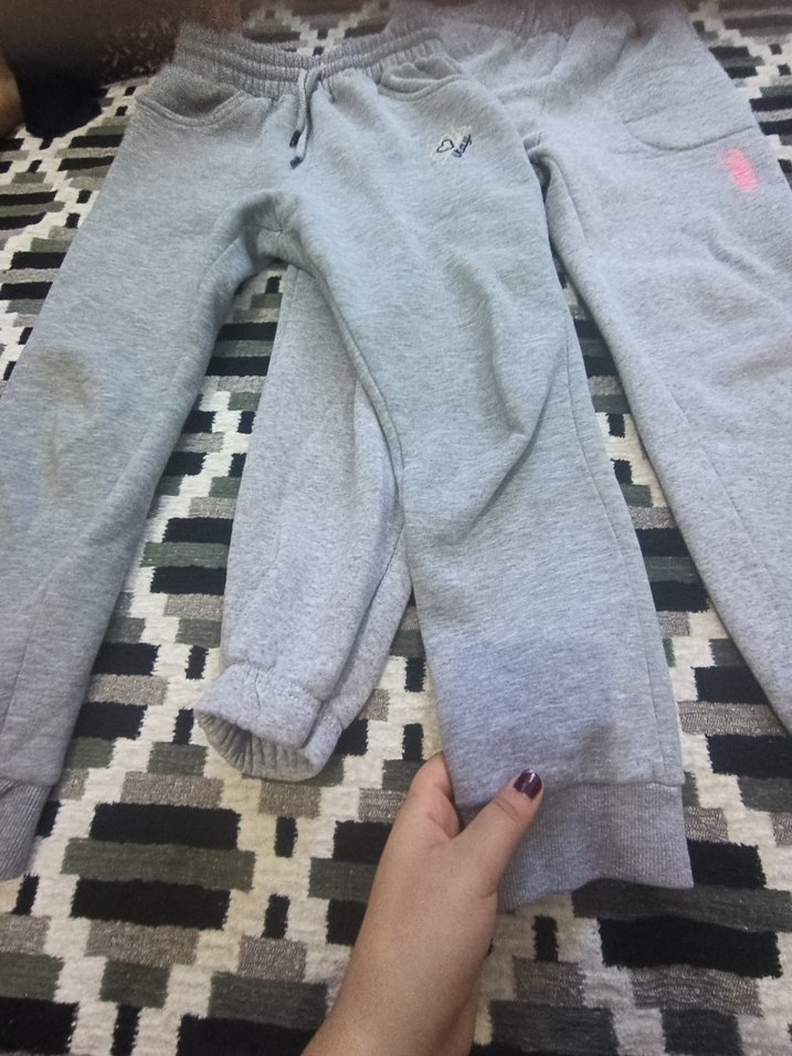 Gri çocuk Rahat Kesim Eşofman Altı - Görsel 2