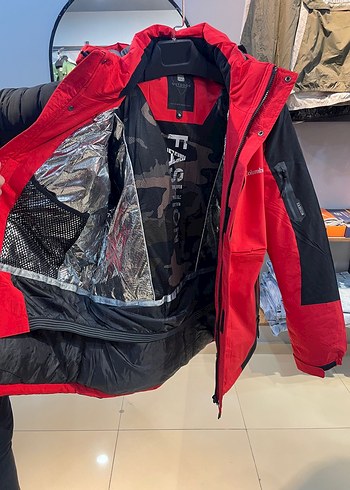 Columbia Kırmızı Siyah Fermuarlı Erkek Mont - Görsel 2