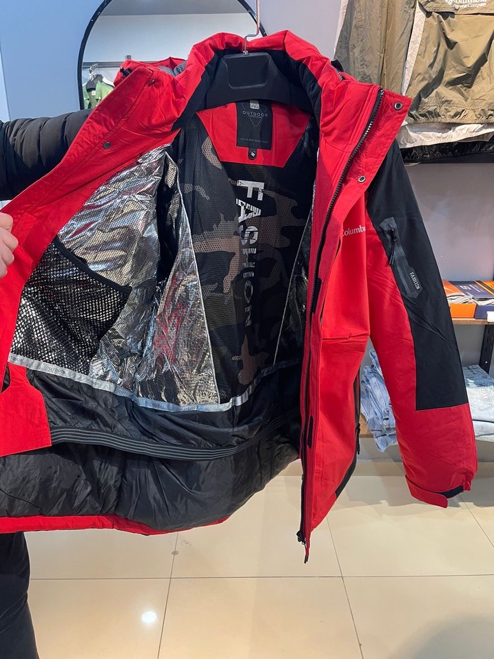 Columbia Kırmızı Siyah Fermuarlı Erkek Mont - Görsel 2
