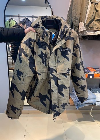 Kahverengi Kamuflaj Kapüşonlu Erkek Ceket - Görsel 2