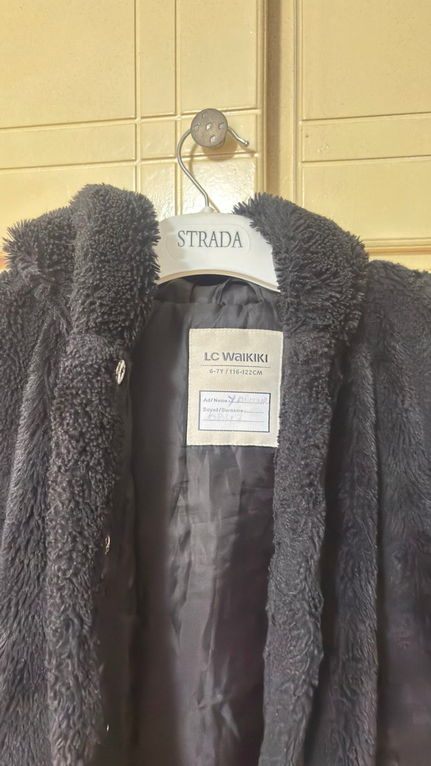 Siyah Midi Boy Suni Kürk - Görsel 3