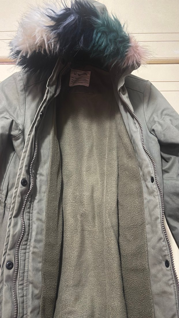 Kız çocuk içi polarlı mont - Görsel 3