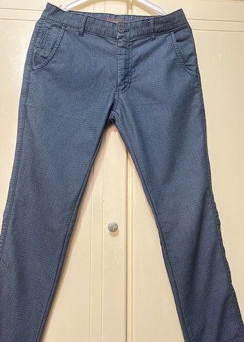 Düğmeli Lacivert Erkek Denim Pantolon - Görsel 2