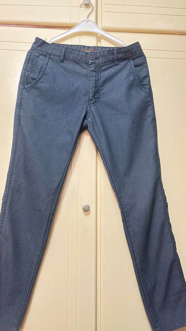 Düğmeli Lacivert Erkek Denim Pantolon - Görsel 2