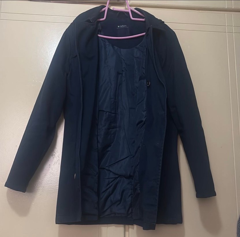 Düğmeli Lacivert spor mont - Görsel 4