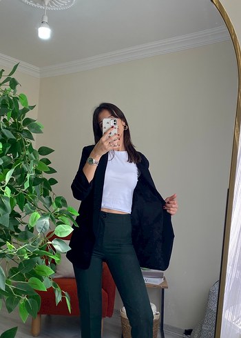 Yeşil Kadın cigarette pantolon - Görsel 3