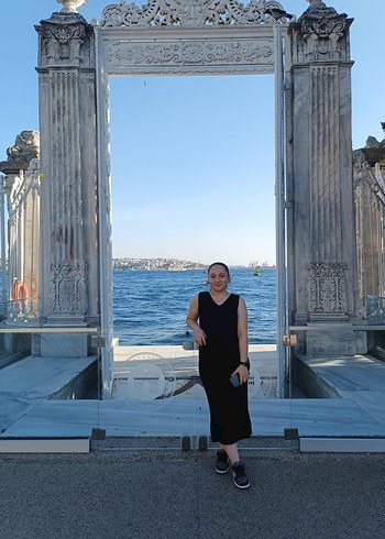 Diğer Lacivert Drapeli Straplez Uzun Elbise