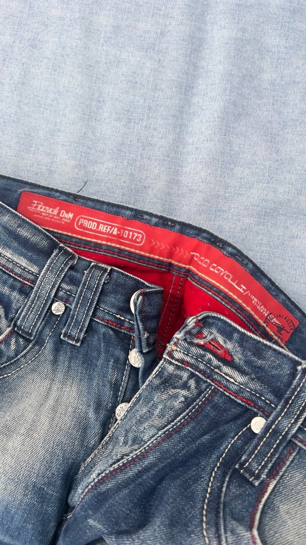 Mavi Parlak Erkek Denim Rahat Kesim Pantolon - Görsel 2