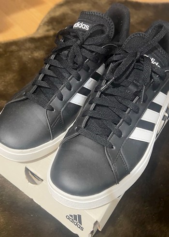 Adidas Siyah Gri Zebra Desenli Spor Ayakkabı - Görsel 3