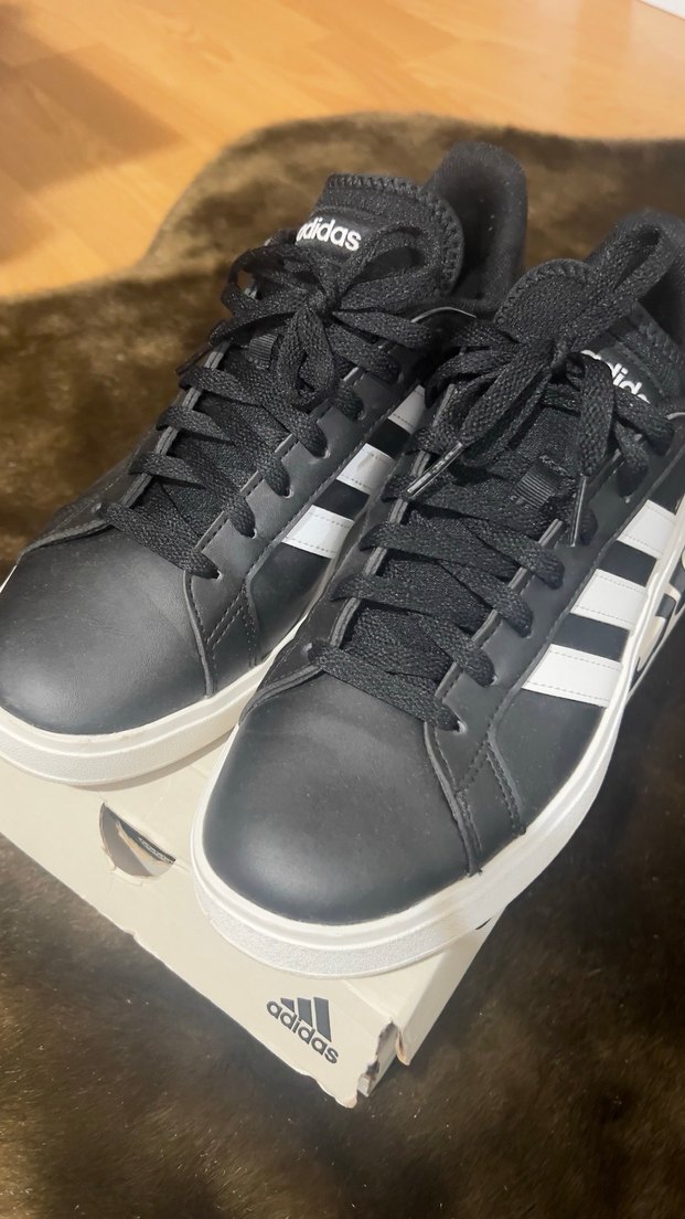 Adidas Siyah Gri Zebra Desenli Spor Ayakkabı - Görsel 3