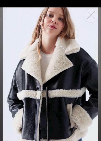 Kürklü Siyah Mini Deri Kadın Ceket - Görsel 2