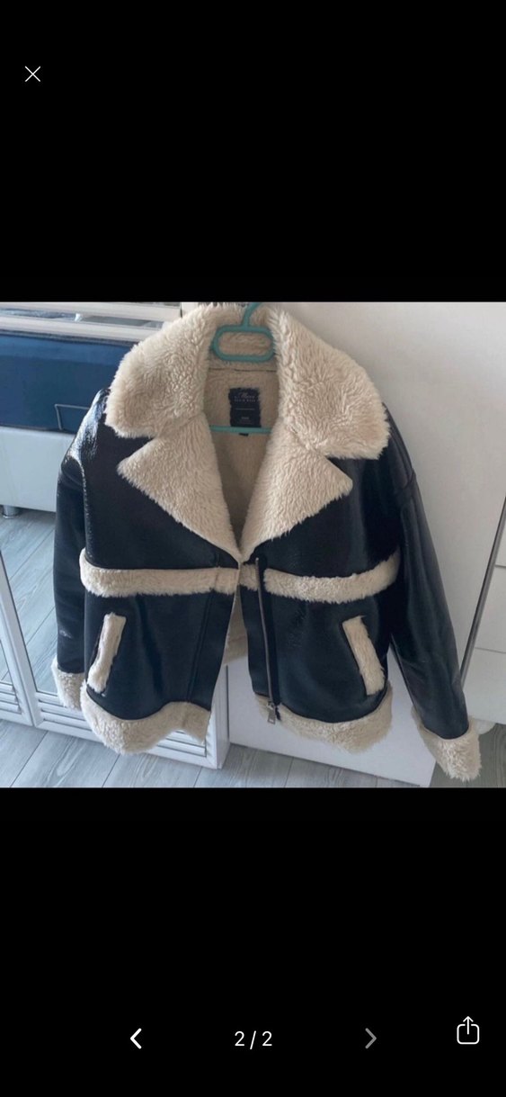 Kürklü deri mont - Görsel 2