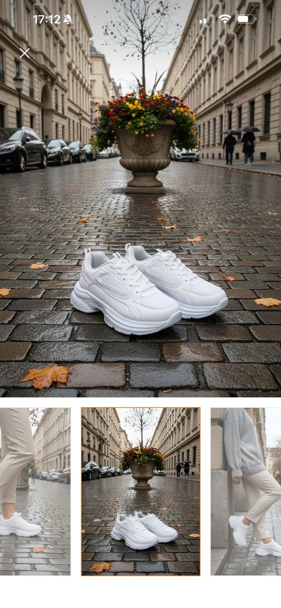 Beyaz Kadın Spor Ayakkabı - Görsel 2