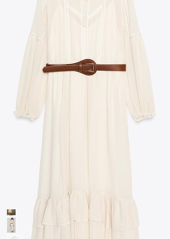 Zara Bohem Kemerli Uzun Elbise - Görsel 6