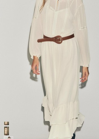 Zara Bohem Kemerli Uzun Elbise - Görsel 5