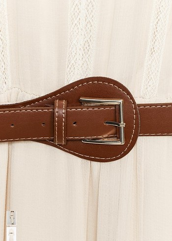 Zara Bohem Kemerli Uzun Elbise - Görsel 8